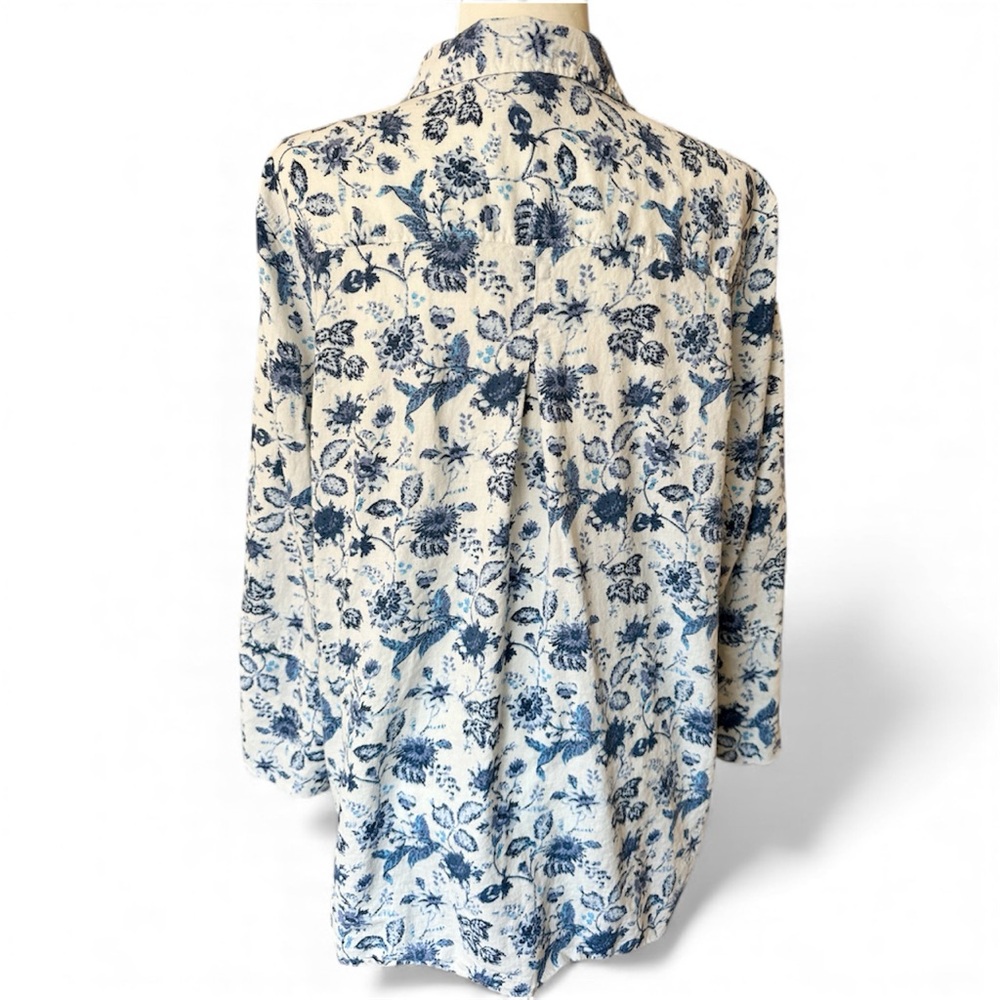 Anne Carson Women’s Shirt ** Size 1X ** 55% Linen ** Soft, Generous, Versatile * - Picture 2 of 8
